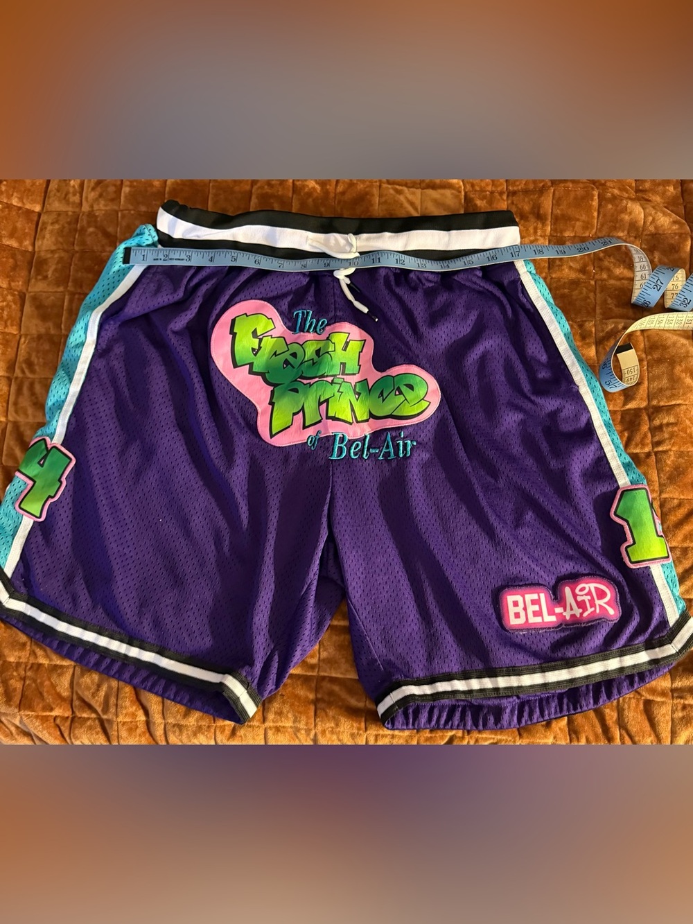 Headgear Classics Fresh Prince Purple Basketball Shorts Men's 2XL.